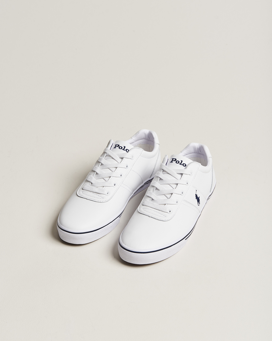 Heren | Polo Ralph Lauren Hanford Leather Sneaker Ceramic White | Polo Ralph Lauren | Hanford Leather Sneaker Ceramic White