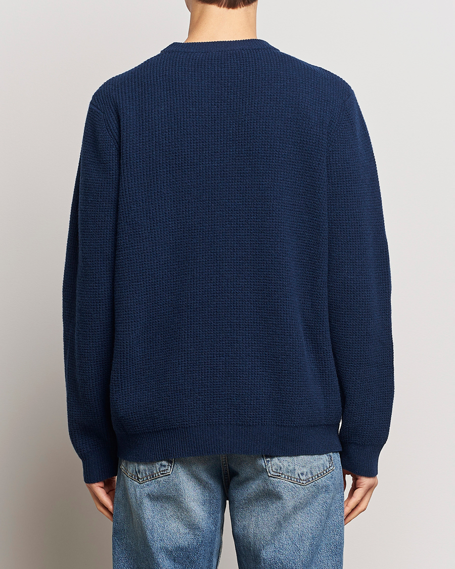 Heren | Truien | Maison Kitsuné | Handwriting Wool Crew Neck Sweater Ink Blue