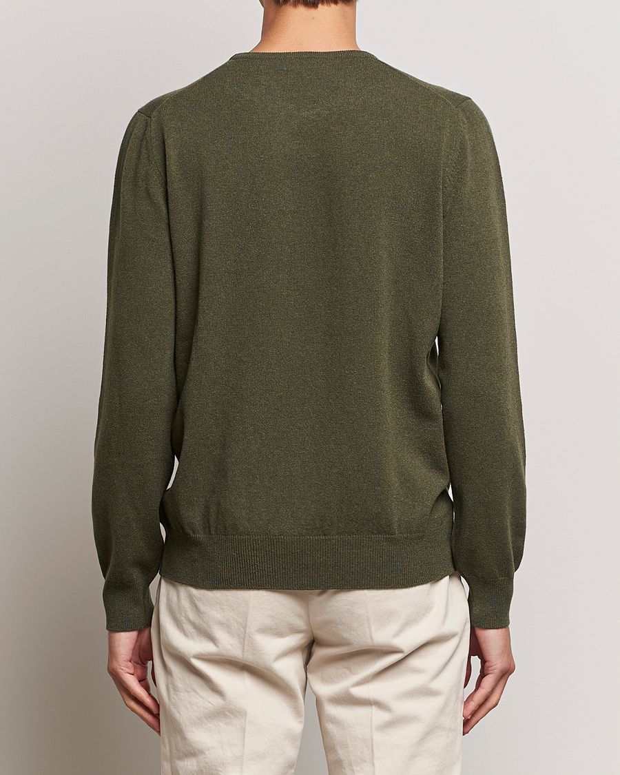 Heren | Truien | Gran Sasso | Wool/Cashmere Crew Neck Olive Melange