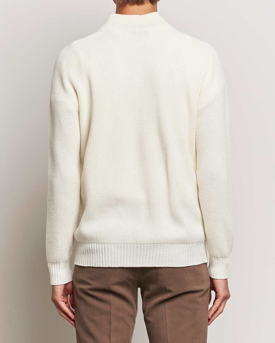 Heren | Truien | Gran Sasso | Rainwool Half Zip White