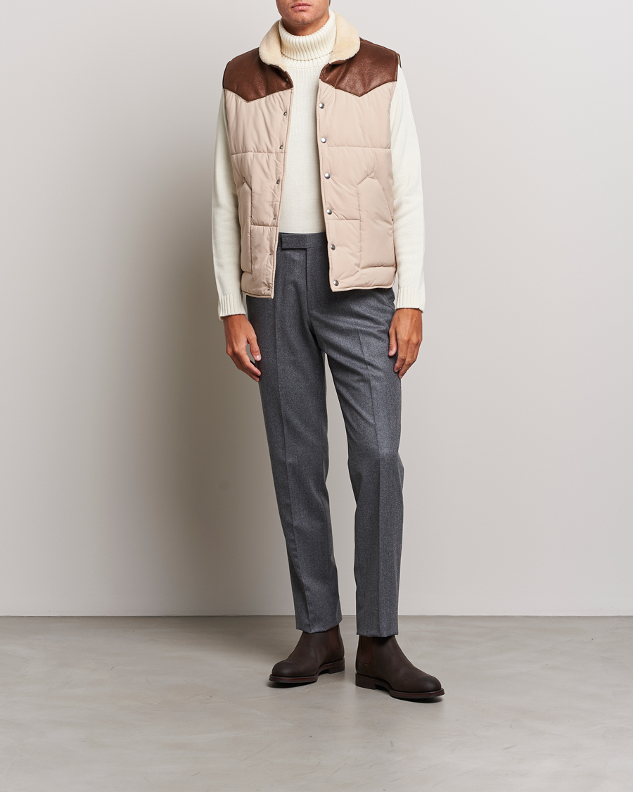 Heren | Jassen | Gran Sasso | Aspen Padded Vest Beige/Brown