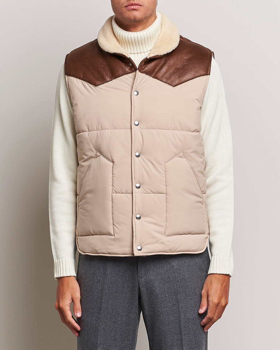 Heren | Jassen | Gran Sasso | Aspen Padded Vest Beige/Brown