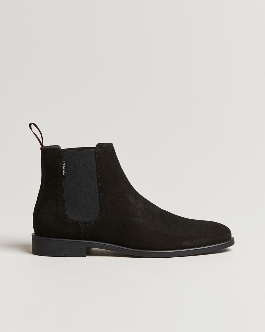 Heren | PS Paul Smith Cedric Suede Chelsea Boot Black | PS Paul Smith | Cedric Suede Chelsea Boot Black