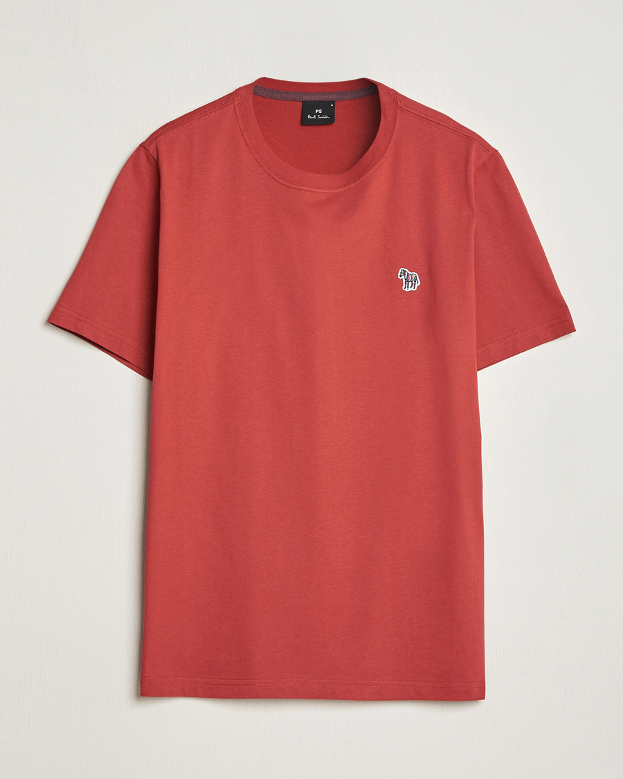 Heren | T-shirts | PS Paul Smith | Organic Cotton Zebra T-Shirt Dark Red