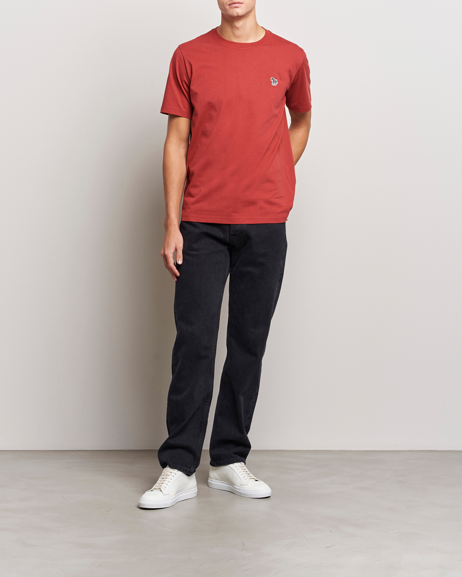 Heren | T-shirts | PS Paul Smith | Organic Cotton Zebra T-Shirt Dark Red