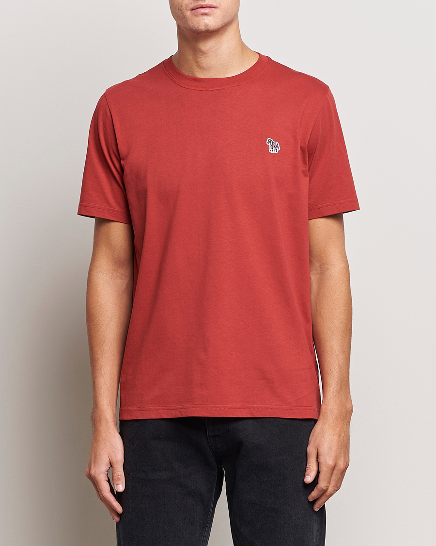 Heren | PS Paul Smith | PS Paul Smith | Organic Cotton Zebra T-Shirt Dark Red