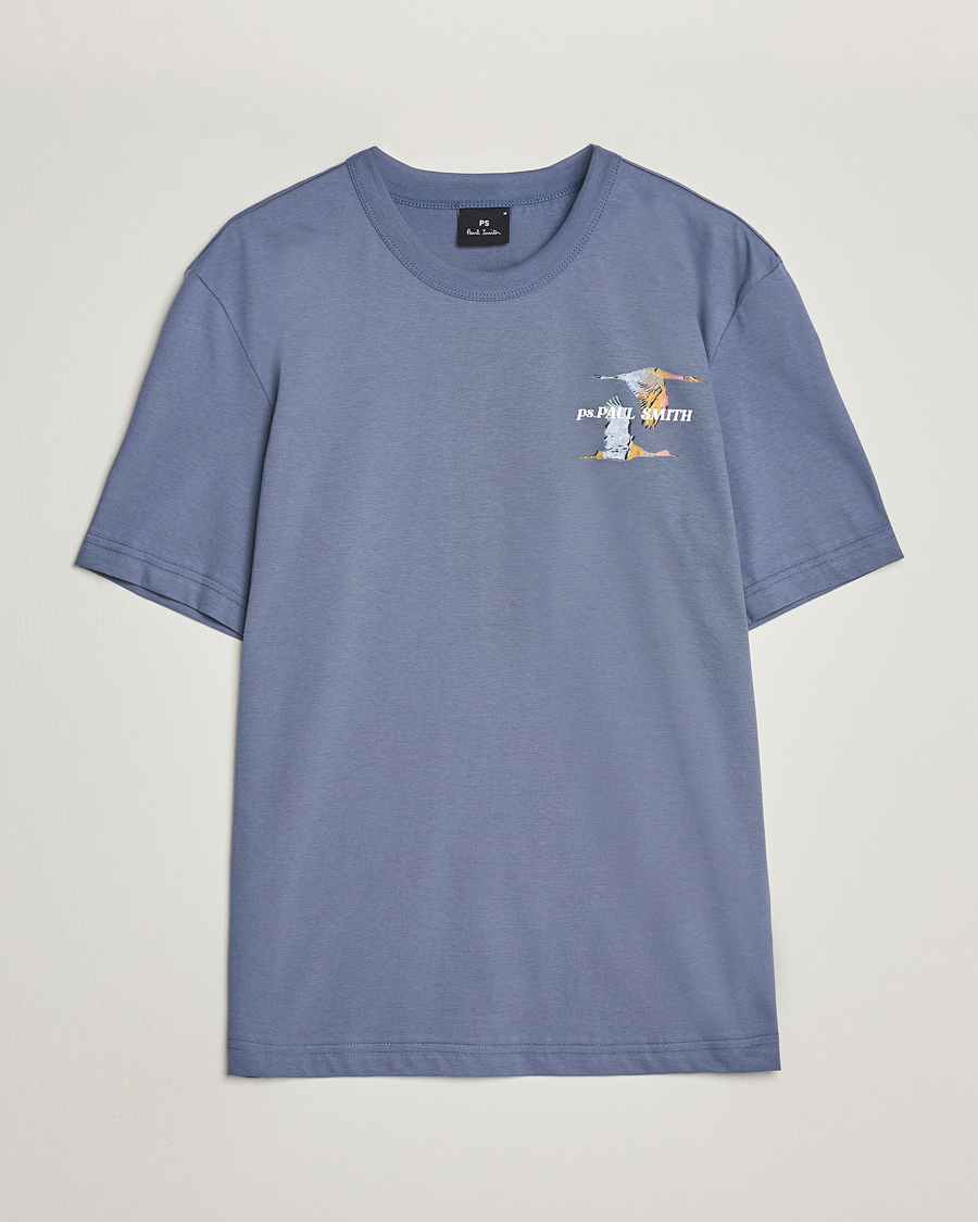 Heren | T-shirts | PS Paul Smith | Flying Bird Crew Neck T-Shirt Washed Blue