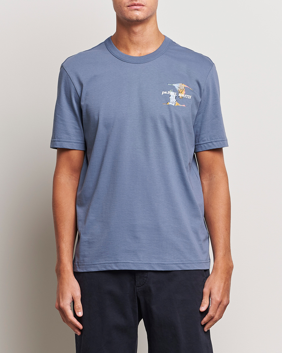 Heren | T-shirts | PS Paul Smith | Flying Bird Crew Neck T-Shirt Washed Blue
