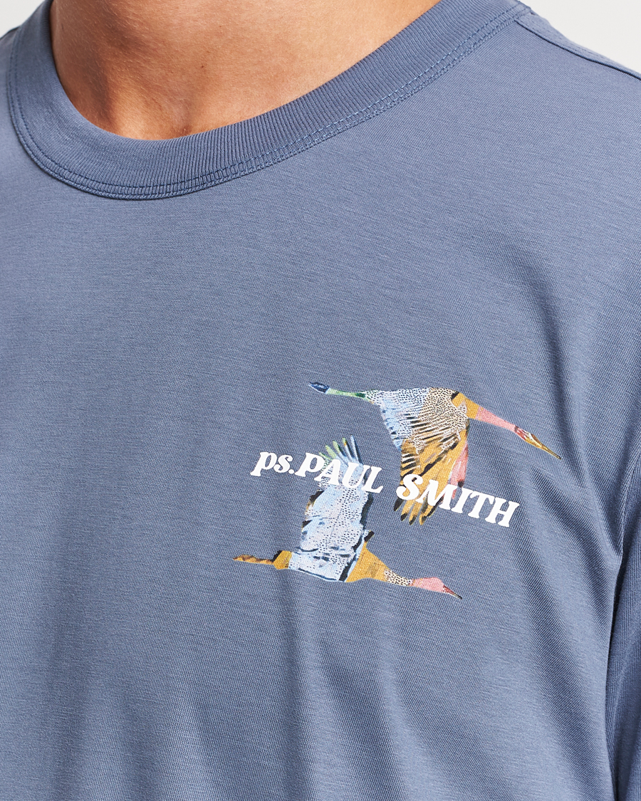 Heren | T-shirts | PS Paul Smith | Flying Bird Crew Neck T-Shirt Washed Blue