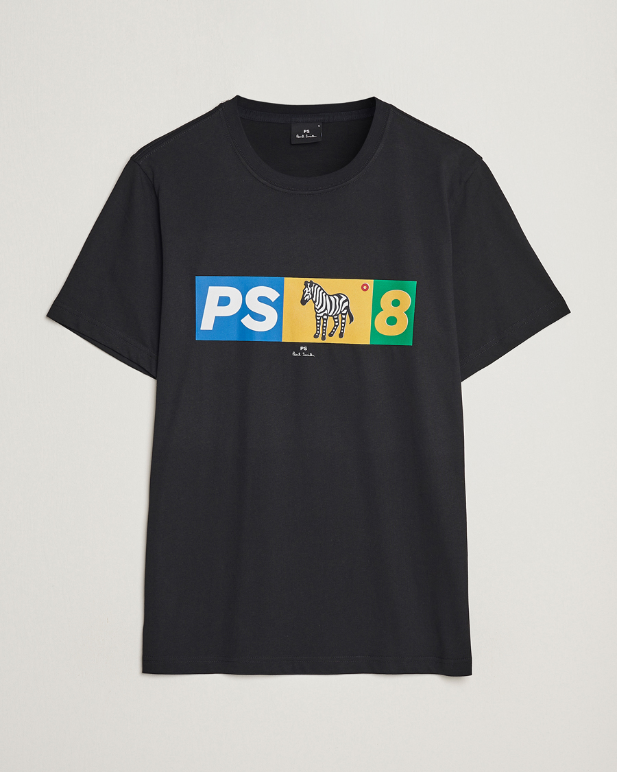 Heren | PS Paul Smith | PS Paul Smith | PS8 Zebra Crew Neck T-Shirt Black