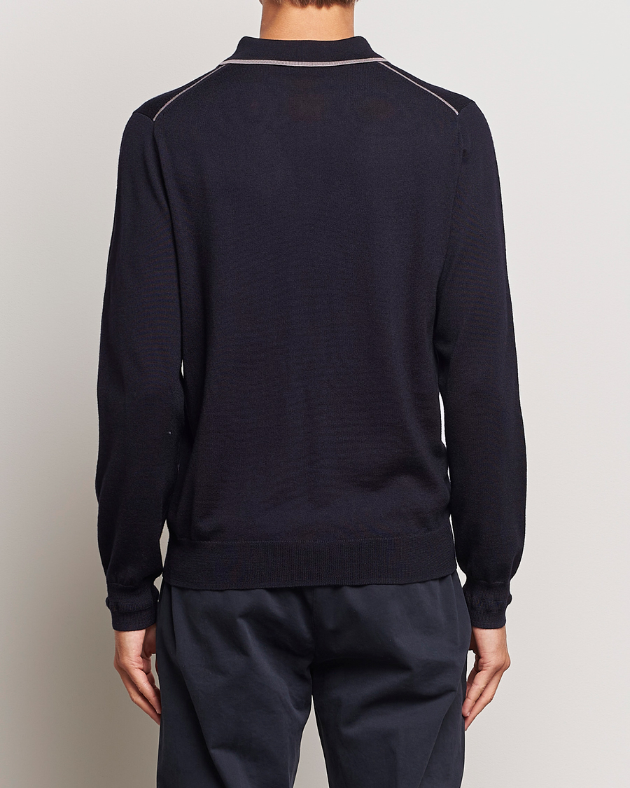 Heren | Truien | PS Paul Smith | Merino Wool Knitted Polo Navy