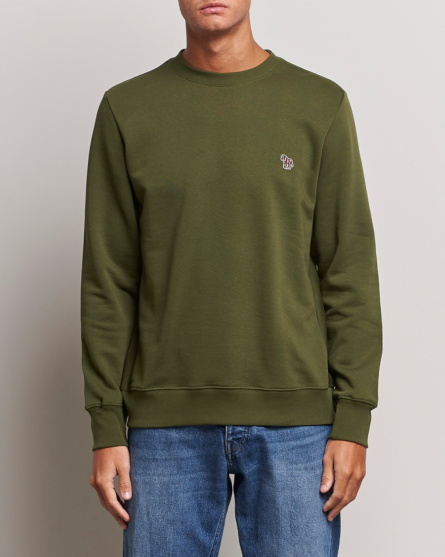 Heren | Truien | PS Paul Smith | Organic Cotton Zebra Sweatshirt Olive