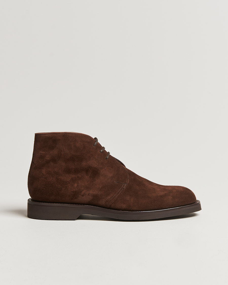 Heren | John Lobb Hackney Chukka Boots Dark Brown Suede | John Lobb | Hackney Chukka Boots Dark Brown Suede