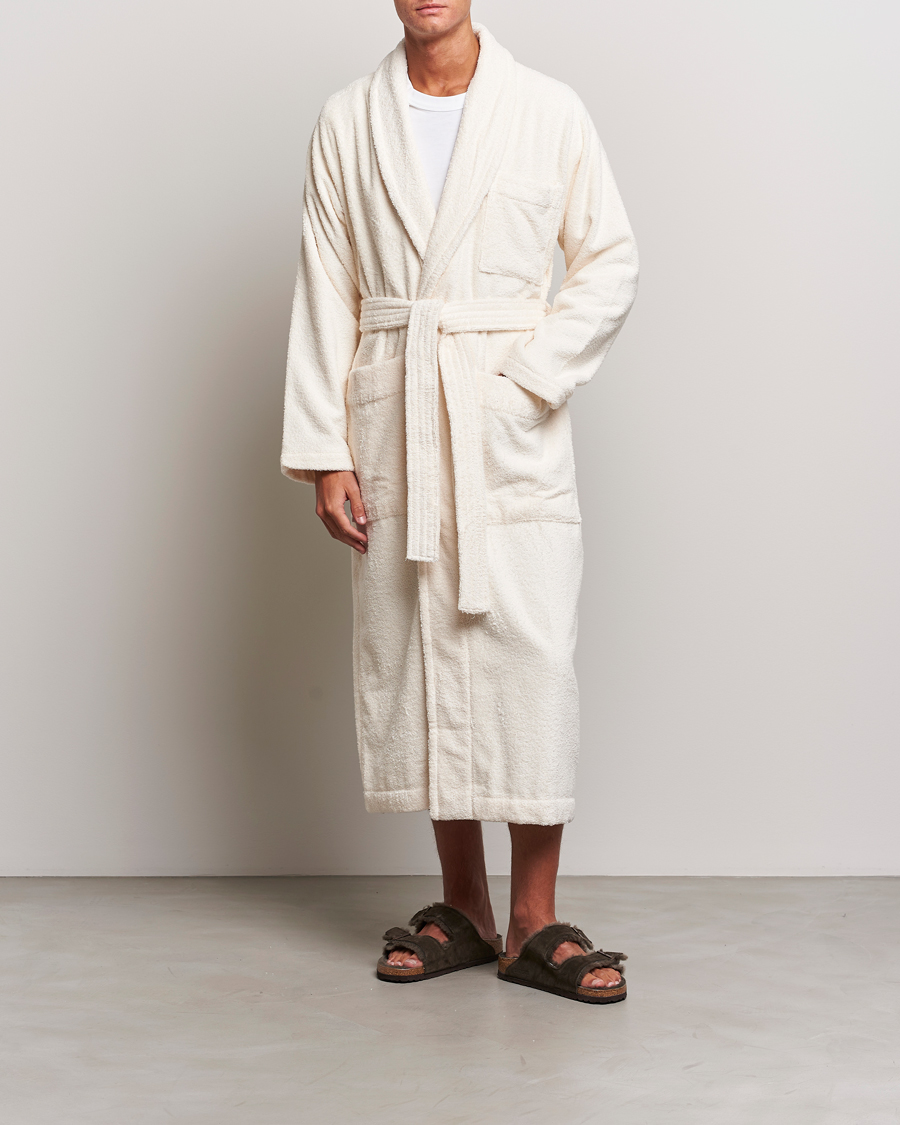 Heren | Pyjama's en gewaden | Tekla | Organic Terry Bathrobe Ivory