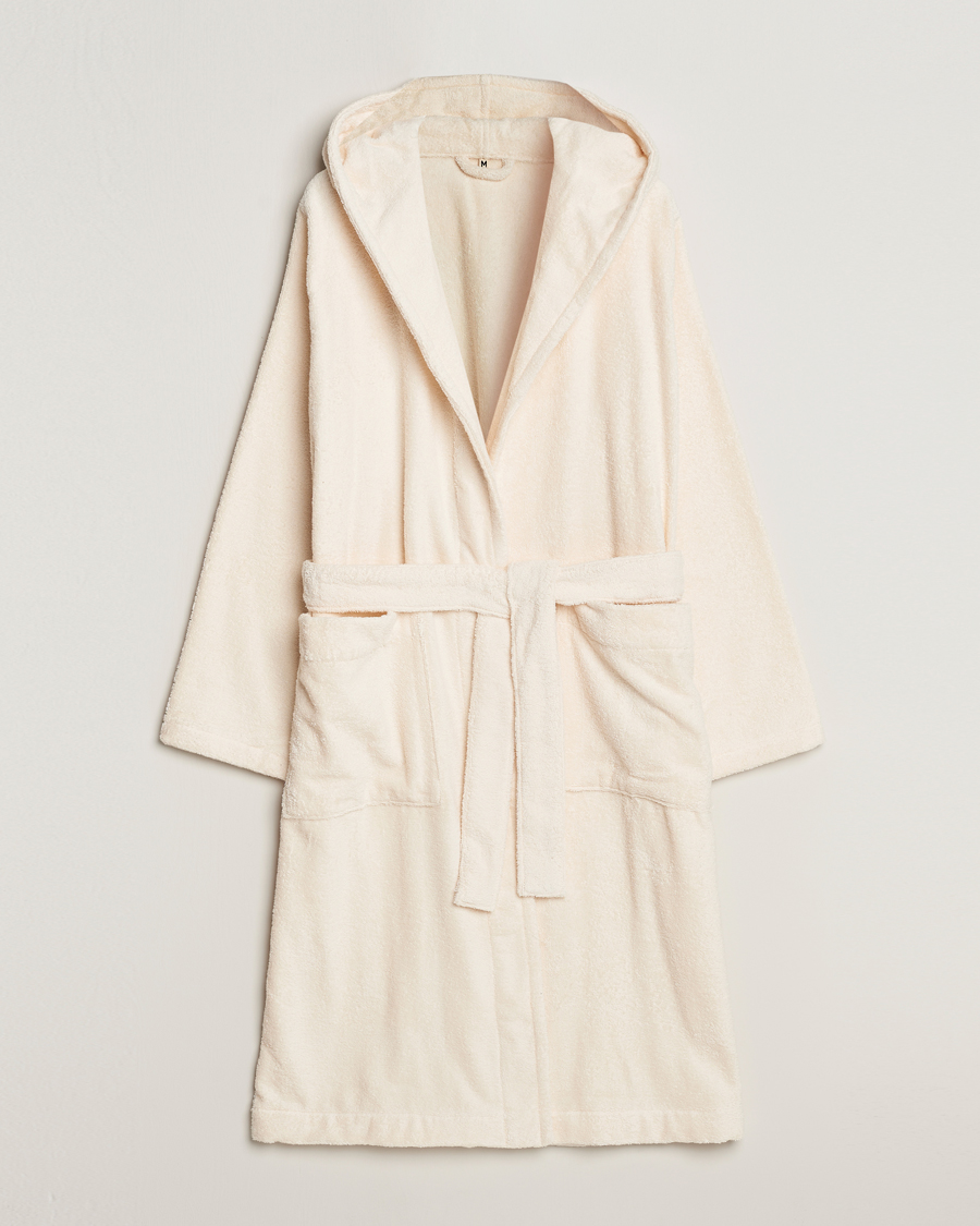 Heren | Pyjama's en gewaden | Tekla | Organic Terry Hooded Bathrobe Ivory