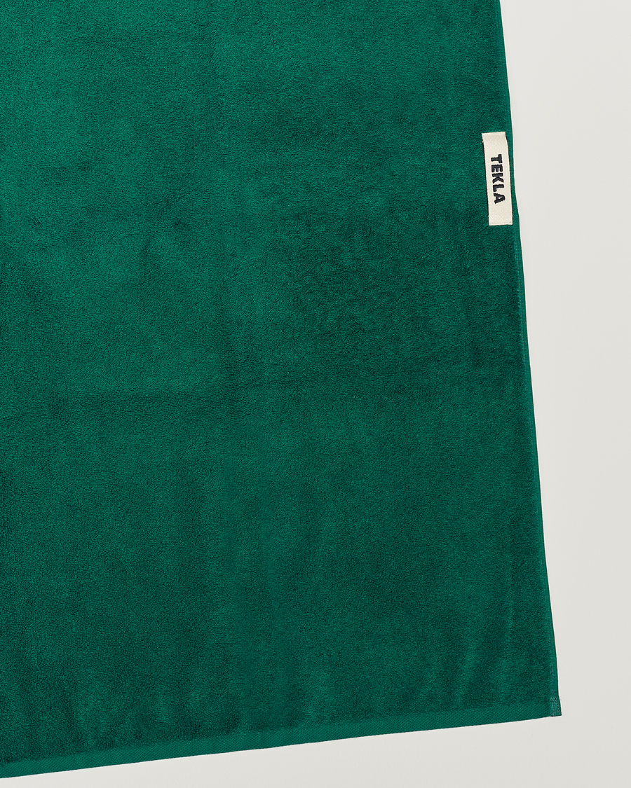 Heren | Handdoeken | Tekla | Organic Terry Hand Towel Teal Green
