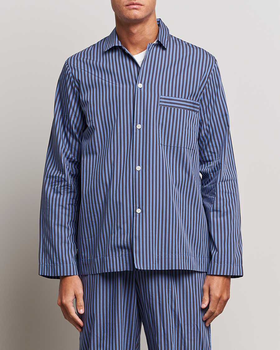 Heren | Pyjama's | Tekla | Poplin Pyjama Shirt Verneuil Stripes 