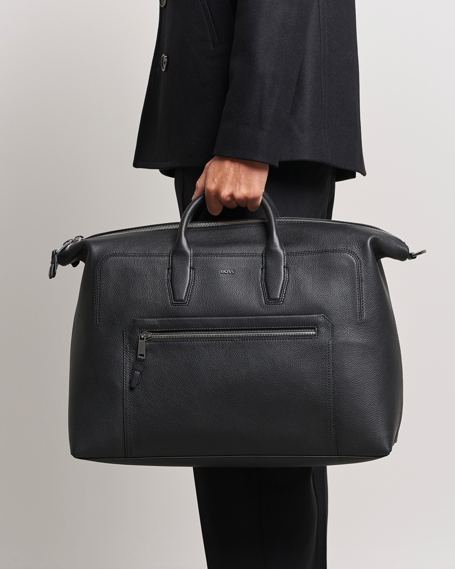 Heren | Sale | BOSS BLACK | Highway Leather Holdall Black