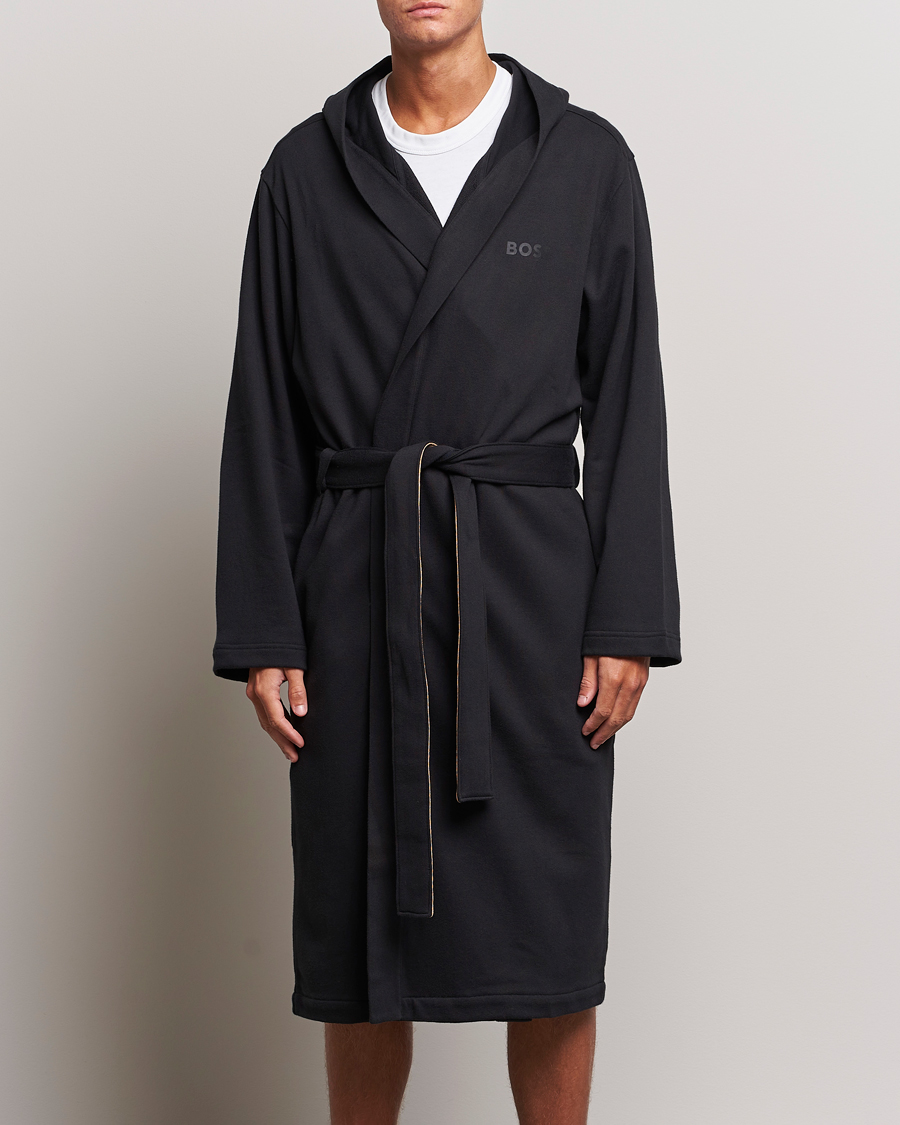 Heren | Pyjama's en gewaden | BOSS BLACK | Iconic Terry Robe Black
