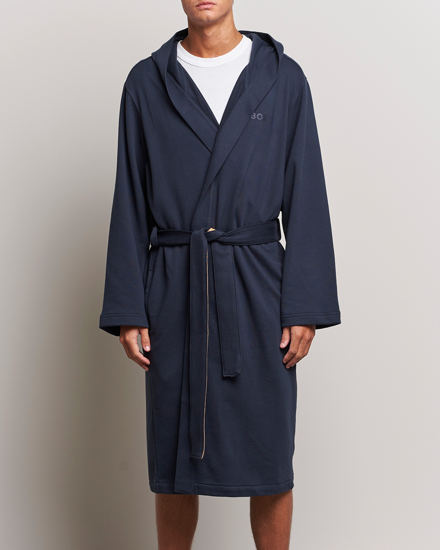 Heren | BOSS BLACK Iconic Terry Robe Dark Blue | BOSS BLACK | Iconic Terry Robe Dark Blue