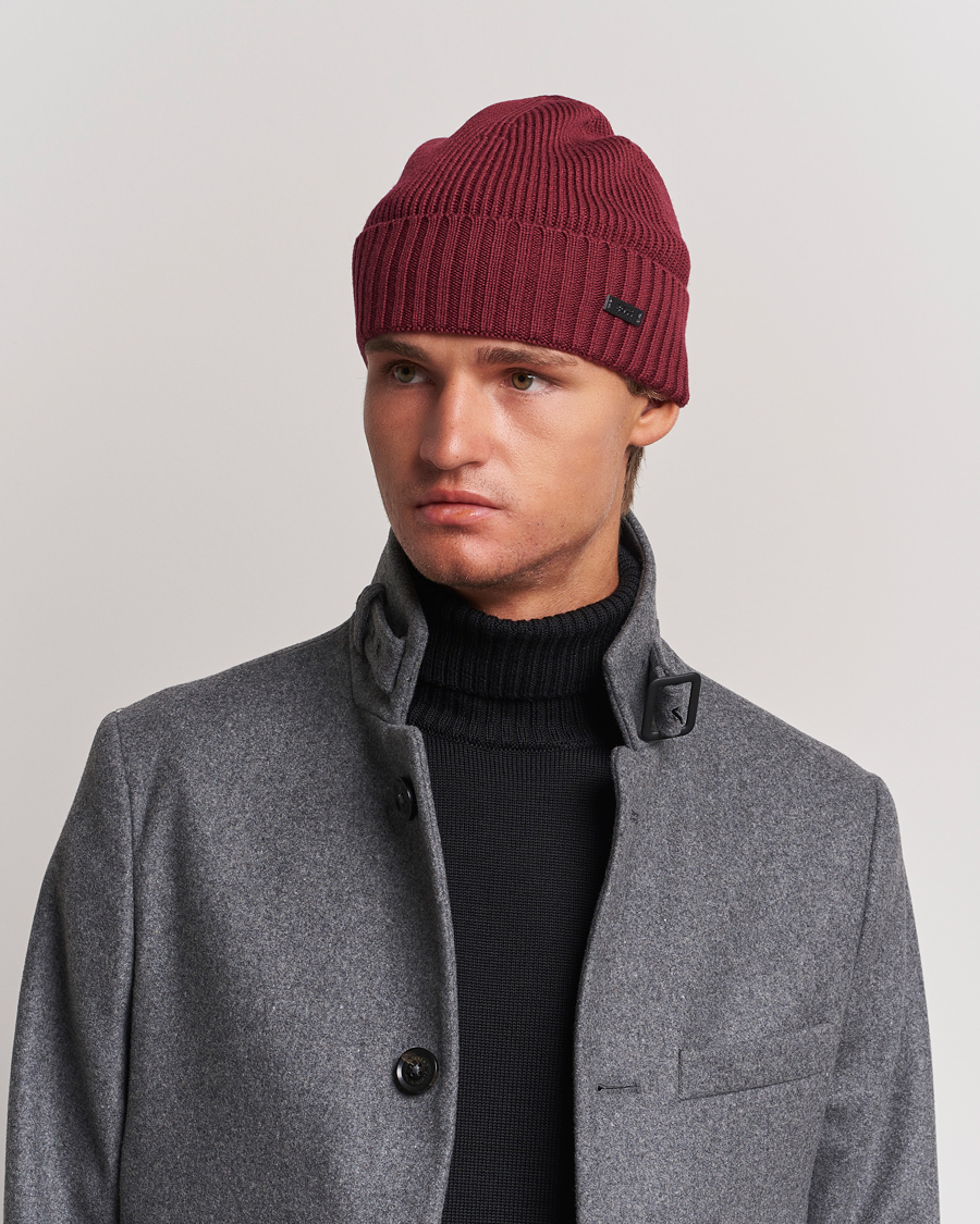 Heren | Mutsen | BOSS BLACK | Fati Beanie Dark Red