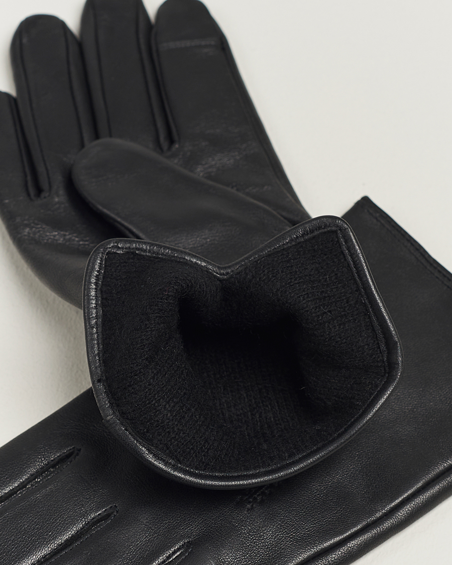 Heren | BOSS BLACK Hainz Leather Gloves Black | BOSS BLACK | Hainz Leather Gloves Black