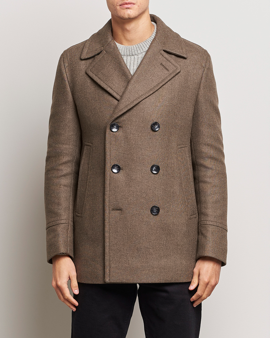 Heren | Jassen | BOSS BLACK | Hyde Peacoat Open Green