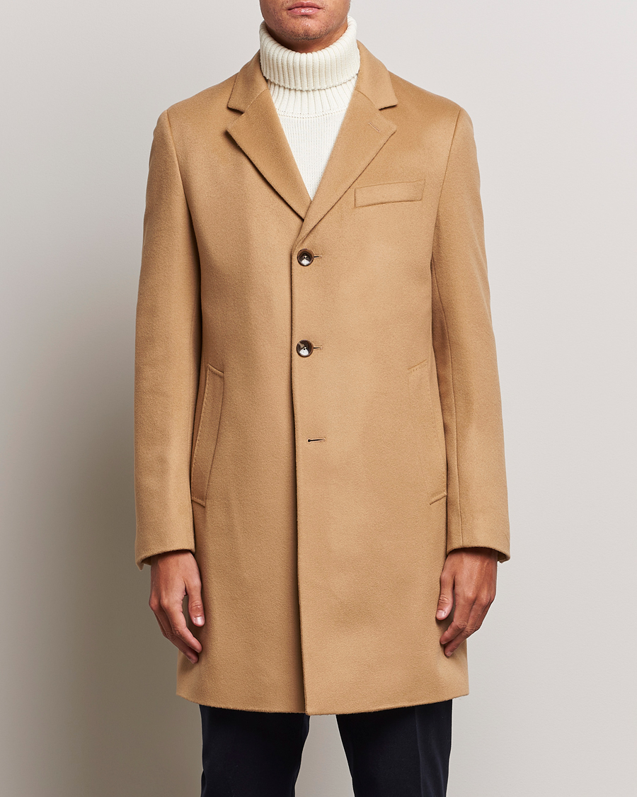 Heren | Jassen | BOSS BLACK | Hyde Wool/Cashmere Coat Medium Beige