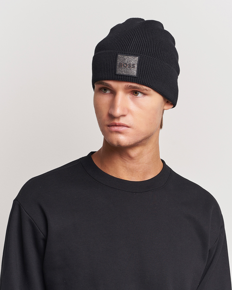 Heren |  | BOSS ORANGE | Foxxy Logo Beanie Black