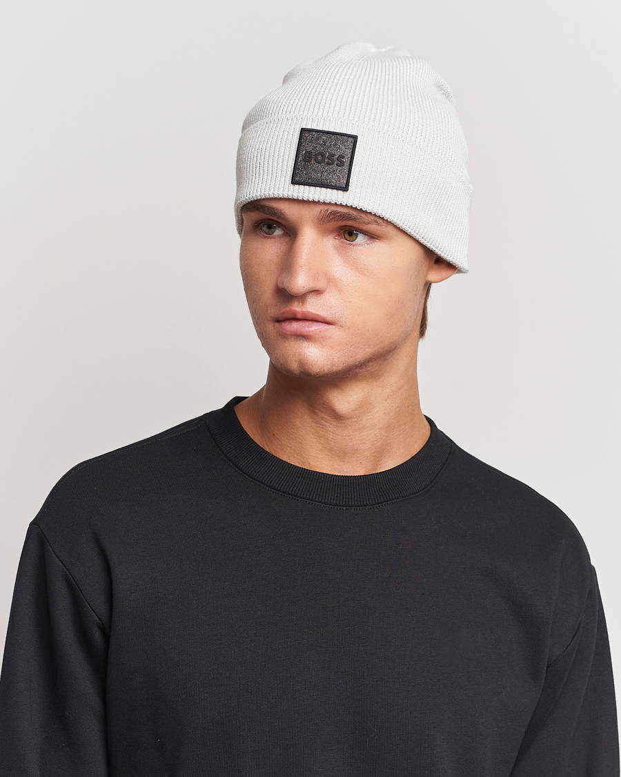 Heren |  | BOSS ORANGE | Foxxy Logo Beanie Light Grey