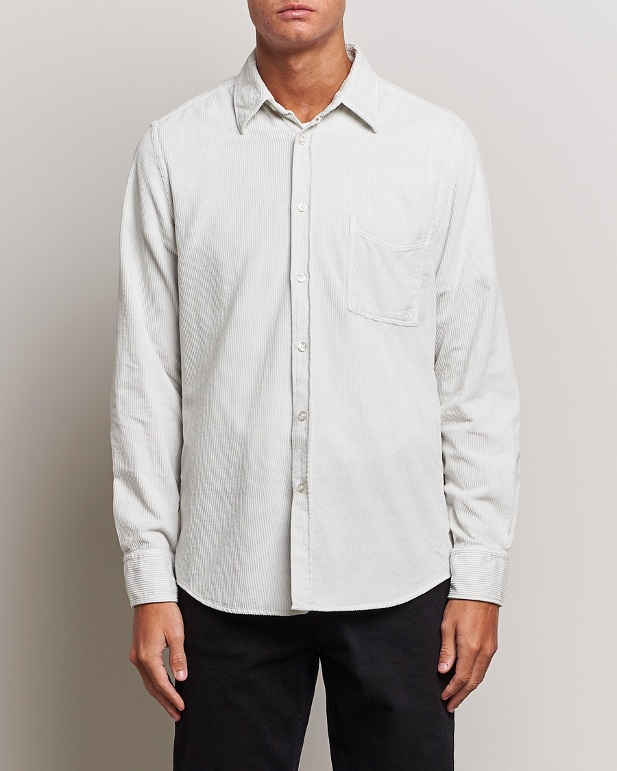 Heren | Overhemden | BOSS ORANGE | Relegant Corduroy Shirt Light Grey
