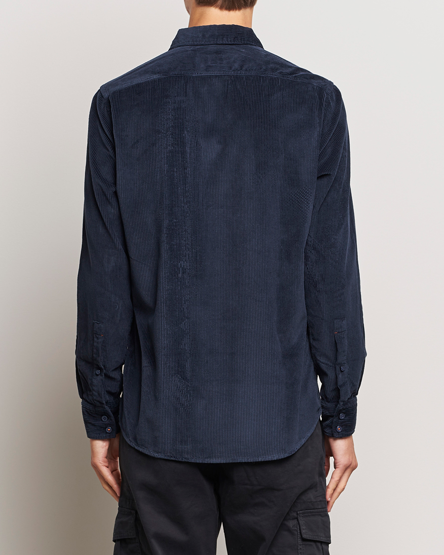 Heren | Overhemden | BOSS ORANGE | Relegant Corduroy Shirt Dark Blue