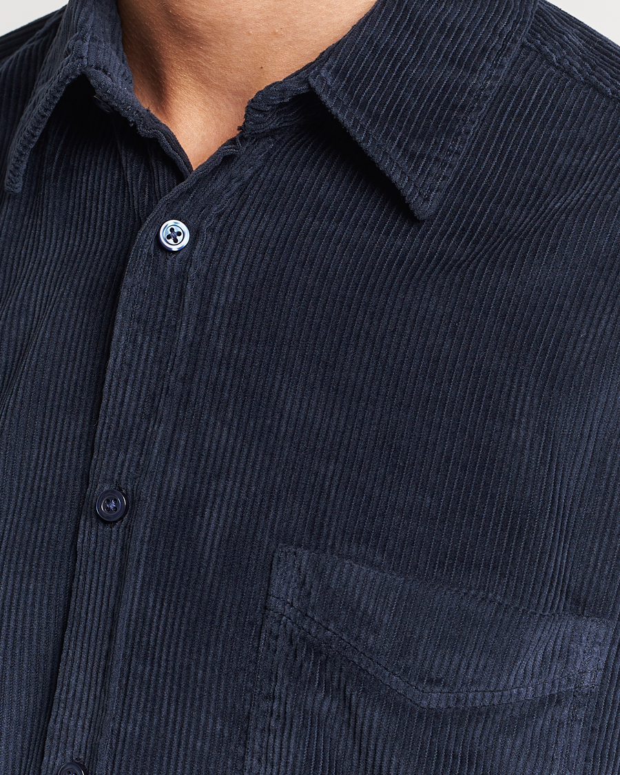 Heren | Overhemden | BOSS ORANGE | Relegant Corduroy Shirt Dark Blue