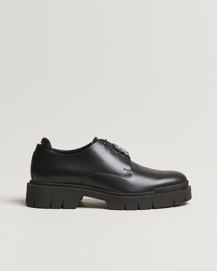 Heren | Derby schoenen | HUGO | Denzel Chunky Leather Derby Black