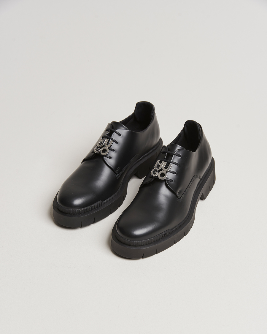Heren | Derby schoenen | HUGO | Denzel Chunky Leather Derby Black