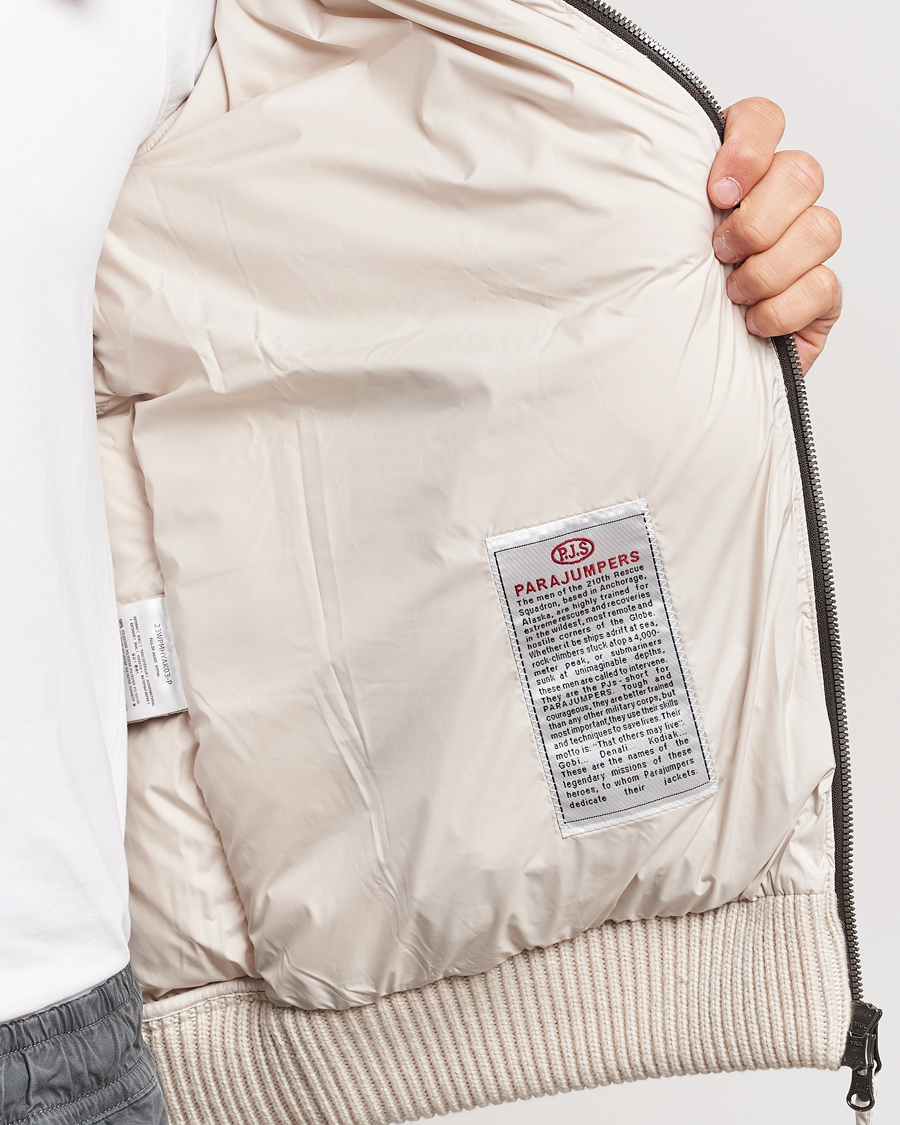 Heren | Jassen | Parajumpers | Great Aran Knitted Hybrid Jacket Bone