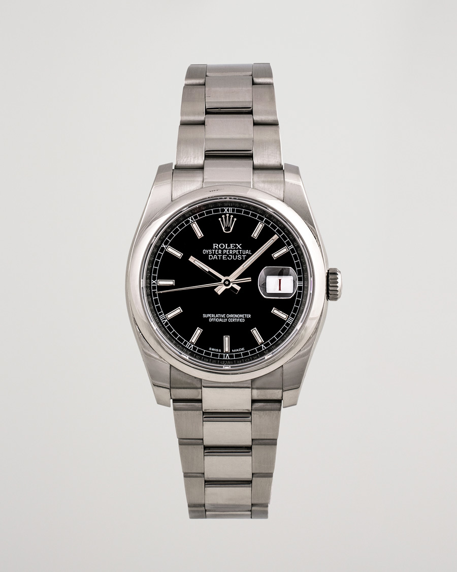 Heren | Rolex Pre-Owned Datejust 116200 Oystert Perpetual Steel Black Steel Black | Rolex Pre-Owned | Datejust 116200 Oystert Perpetual Steel Black Steel Black