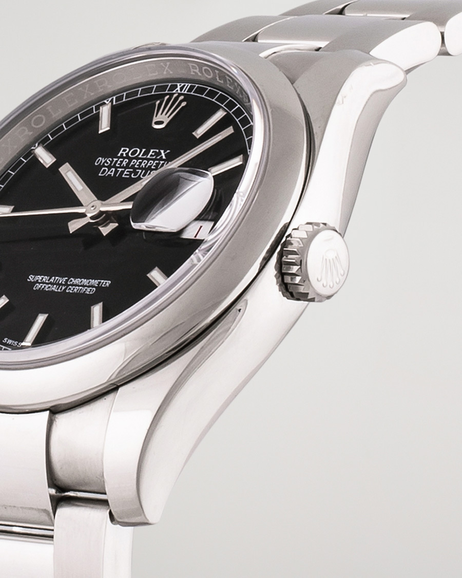 Heren | Rolex Pre-Owned Datejust 116200 Oystert Perpetual Steel Black Steel Black | Rolex Pre-Owned | Datejust 116200 Oystert Perpetual Steel Black Steel Black
