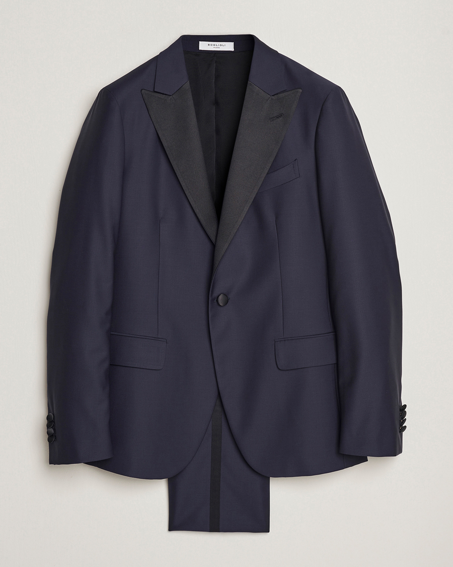 Heren | Pakken | Boglioli | Milano Single Breasted Tuxedo Navy