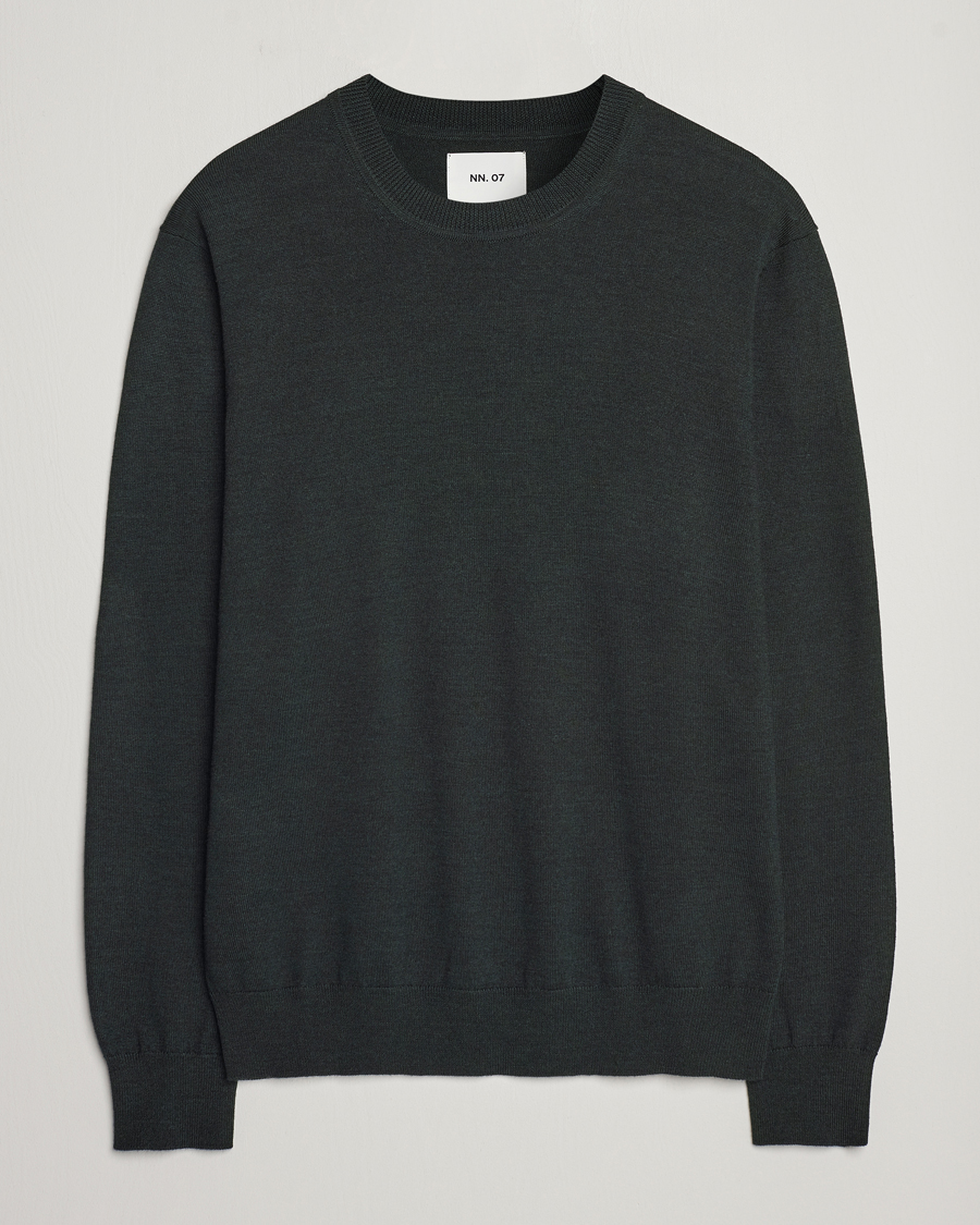 Heren | Truien | NN07 | Ted Merino Crew Neck Pullover Dark Army