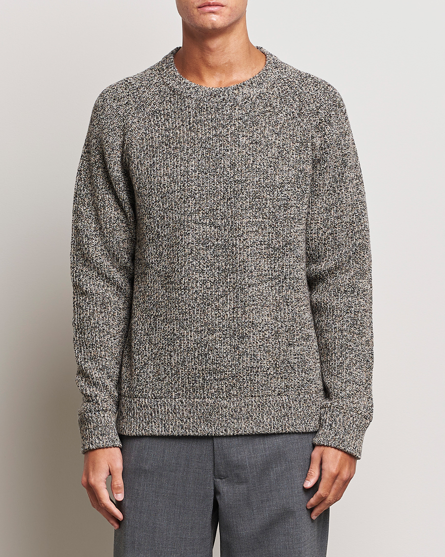 Heren | Truien | NN07 | Jacobo Heavy Knitted Sweater Khaki Melange
