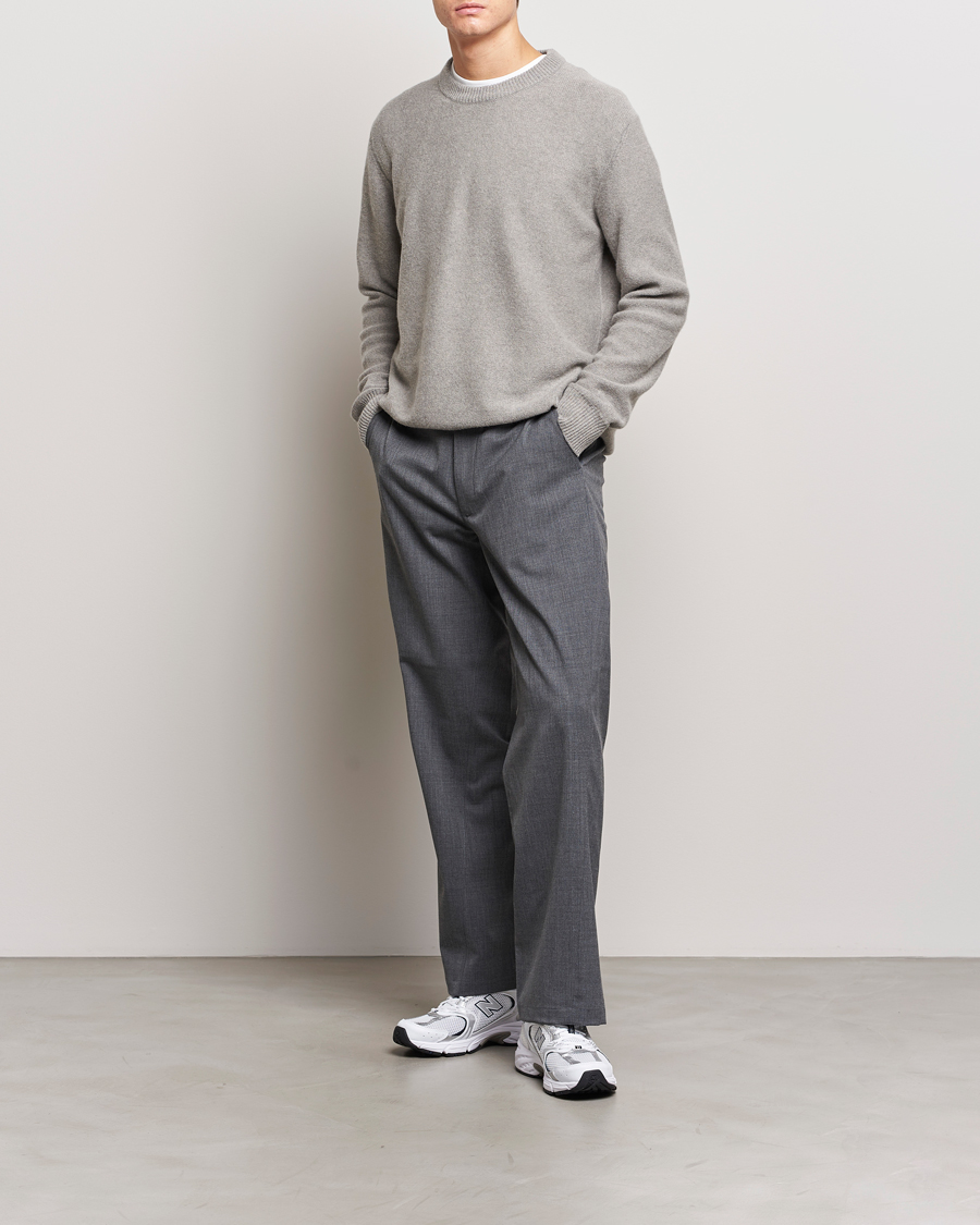 Heren | Truien | NN07 | Nigel Lambswool Crew Neck Pullover Light Grey Melange