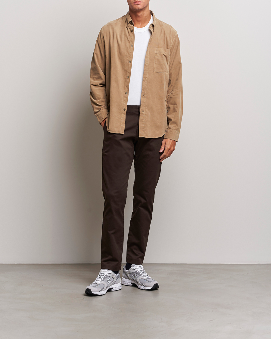 Heren | Overhemden | NN07 | Arne Baby Cord Shirt Shitake