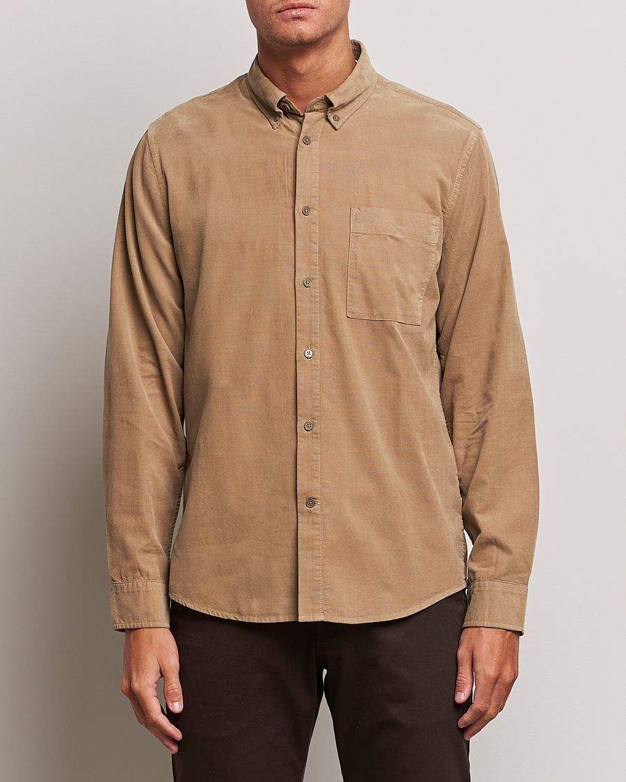 Heren | Overhemden | NN07 | Arne Baby Cord Shirt Shitake