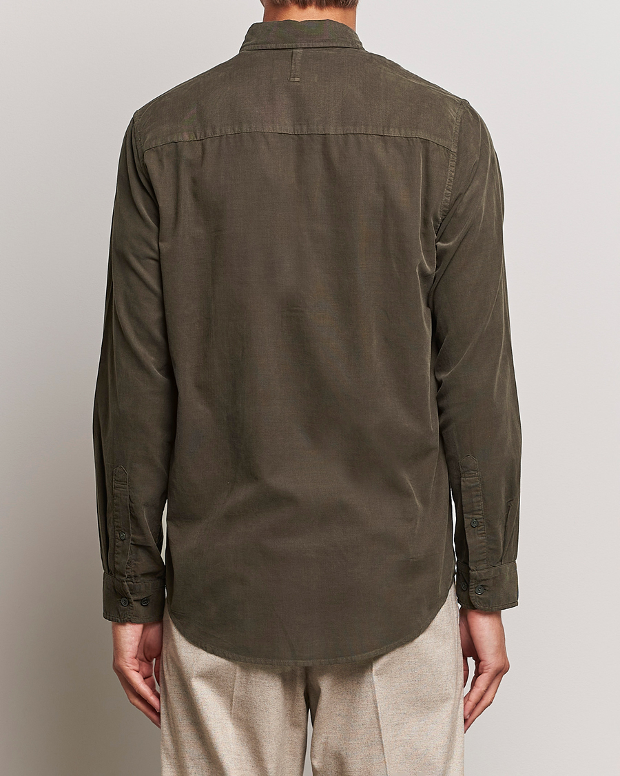 Heren | Overhemden | NN07 | Arne Baby Cord Shirt Dark Army