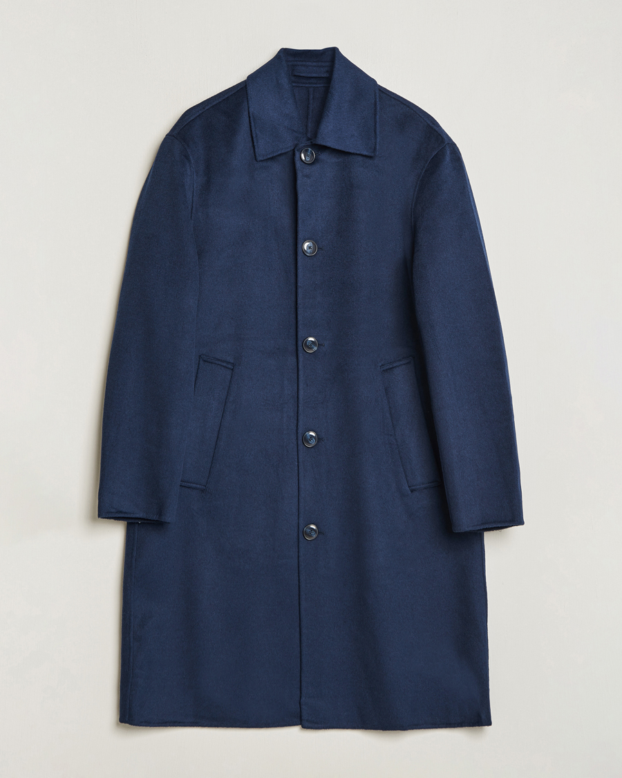 Heren | Jassen | NN07 | Franco Wool Coat Navy Blue
