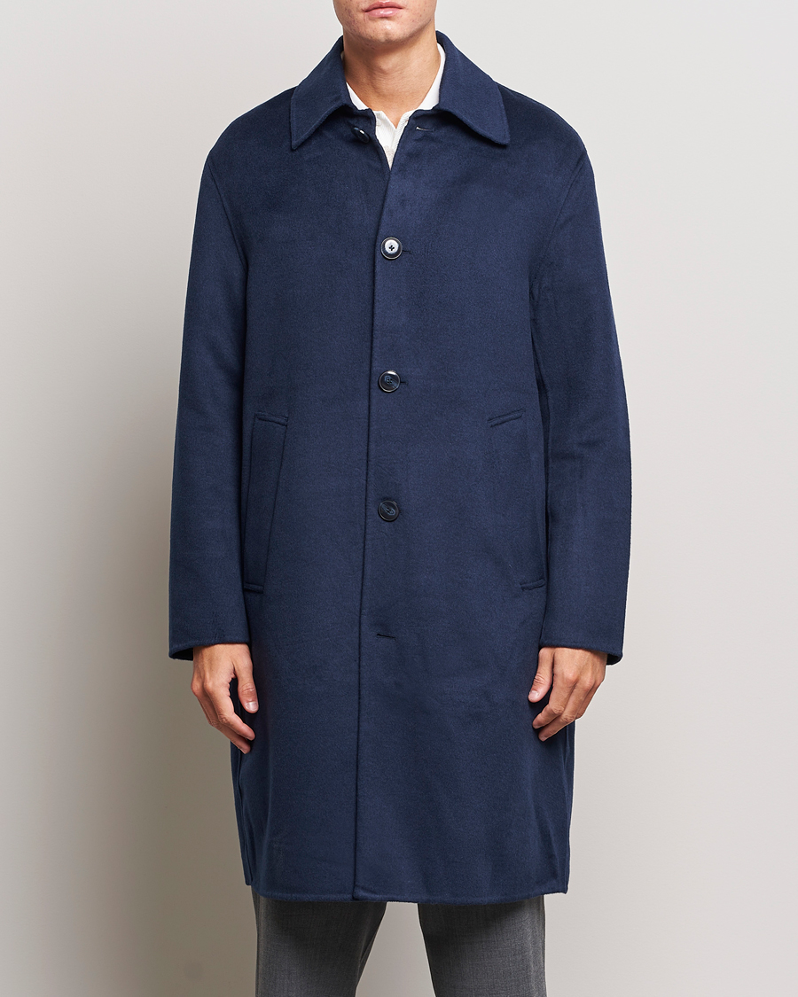 Heren | Jassen | NN07 | Franco Wool Coat Navy Blue
