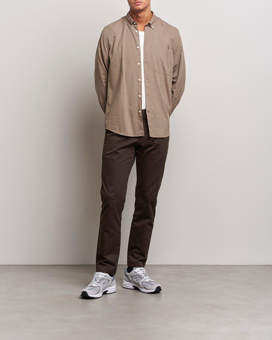 Heren | Broeken | NN07 | Theo Regular Fit Chinos Demitasse Brown