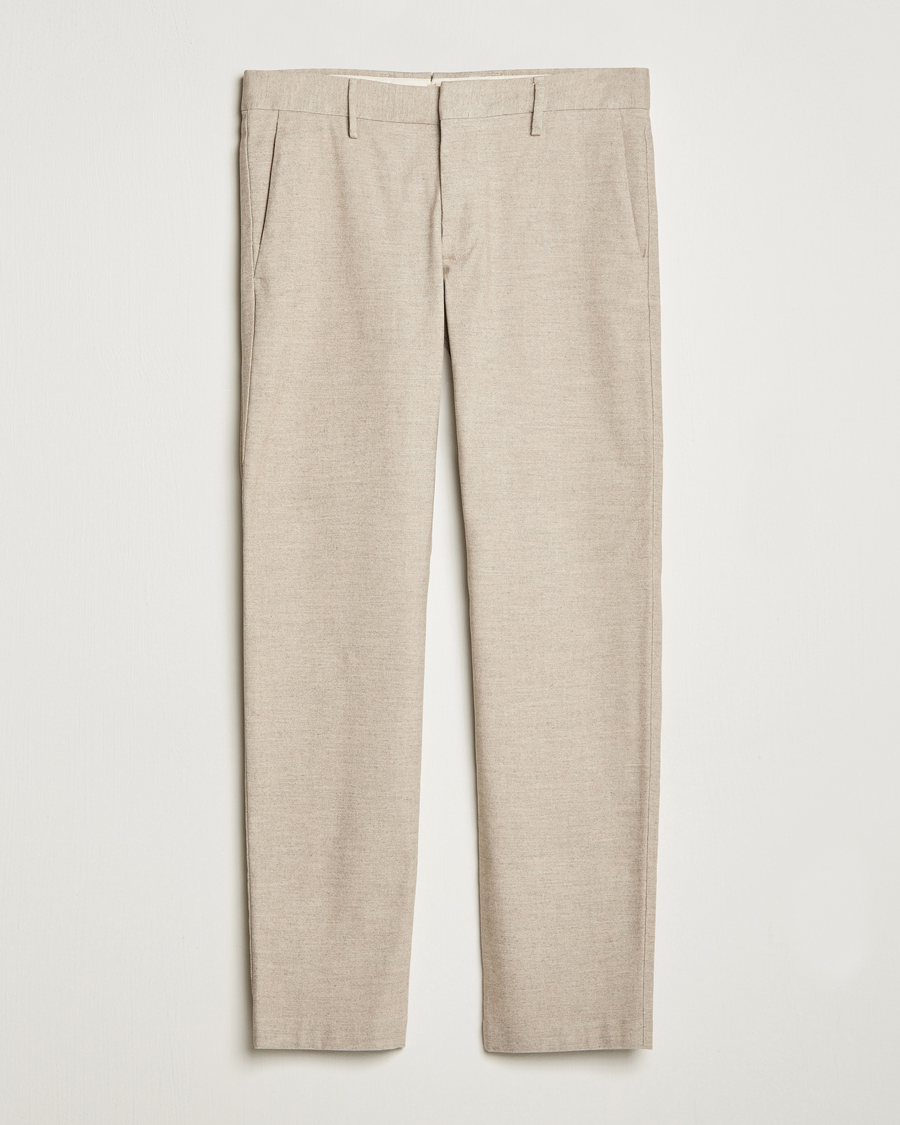 Heren | Broeken | NN07 | Theo Brushed Cotton Trousers Cement