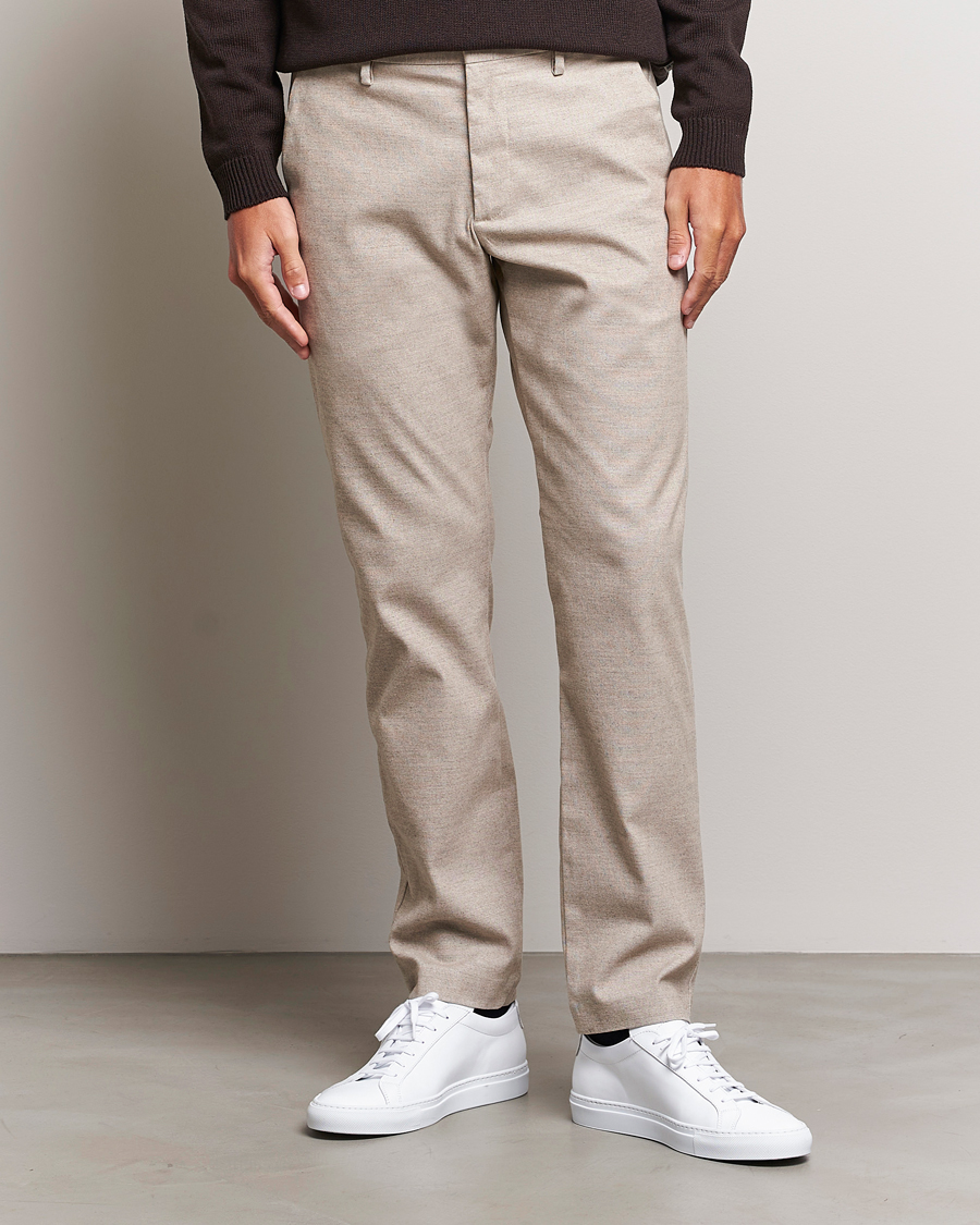 Heren | Broeken | NN07 | Theo Brushed Cotton Trousers Cement